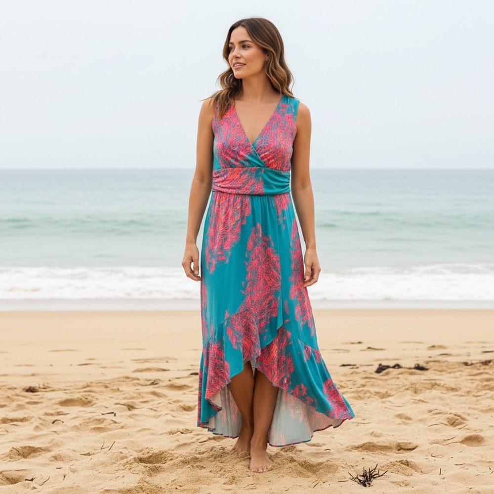 Lilly Pulitzer Moana Maxi Dress Turquoise Oasis
Goddess Of The Sea Women’s L - Picture 2 of 10